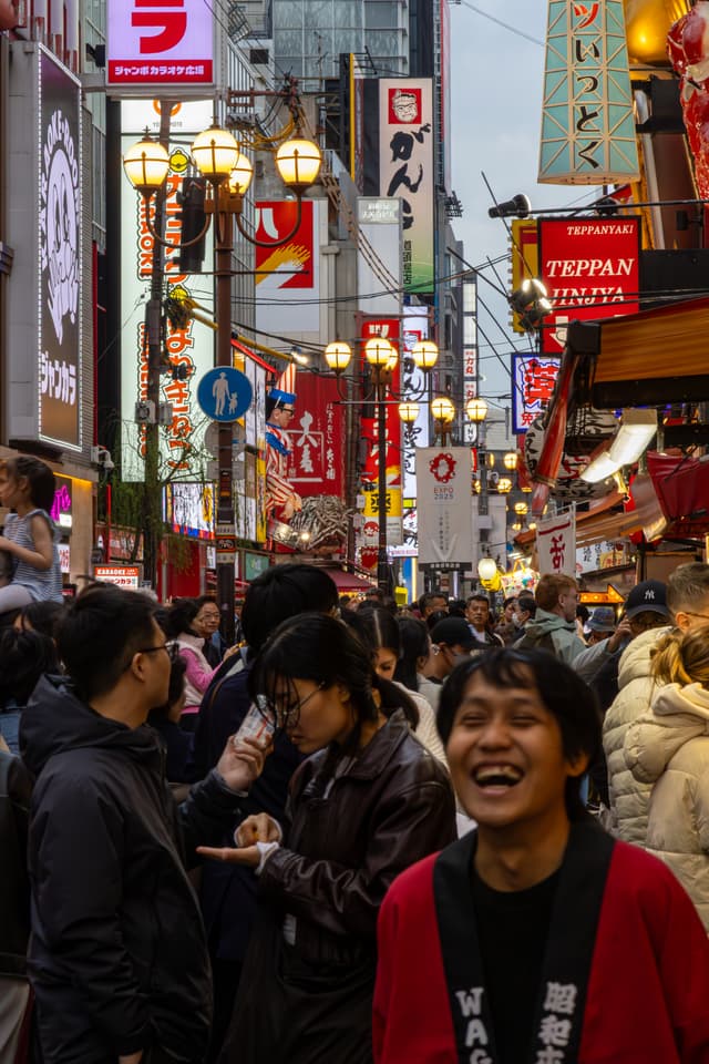 happy dude in dotonbori